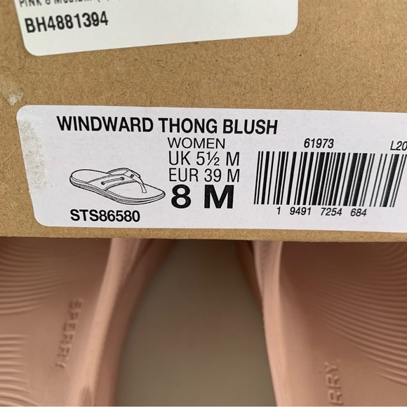 Sperry Womens Windward Faux Leather slide blush Casual Thong Sandals US 8 M NEW - Picture 7 of 8